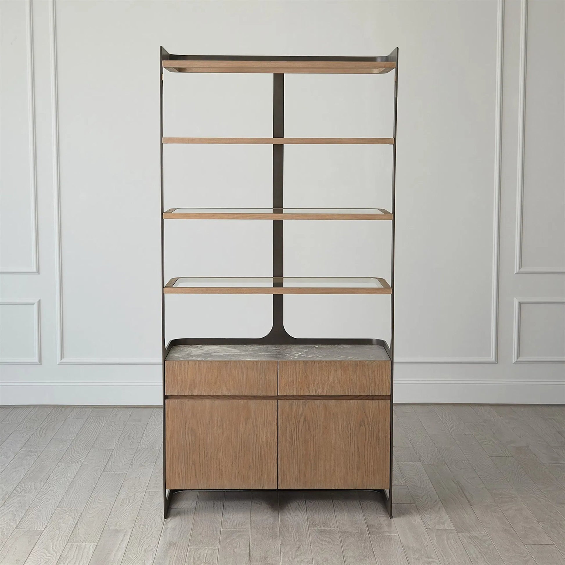 Element Etagere by Global Views in grey and marble. Made from unique in a modern style.