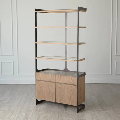 Element Etagere by Global Views in grey and marble. Made from unique in a modern style.