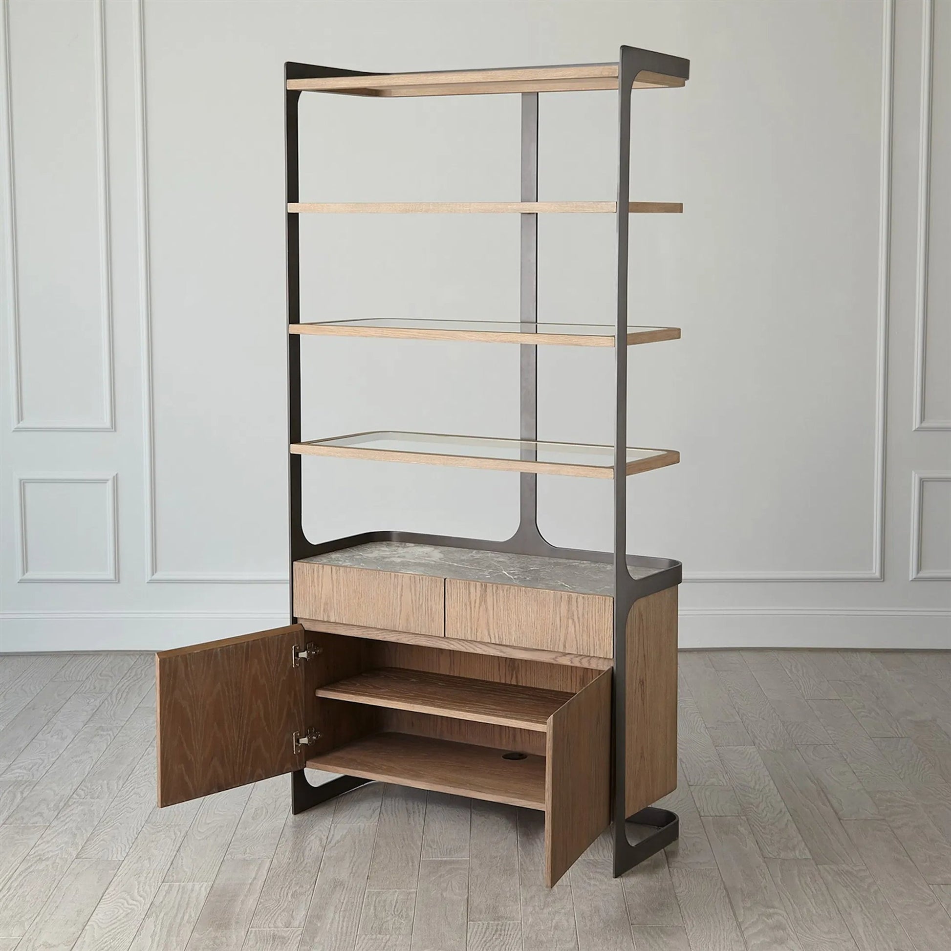 Element Etagere by Global Views in grey and marble. Made from unique in a modern style.