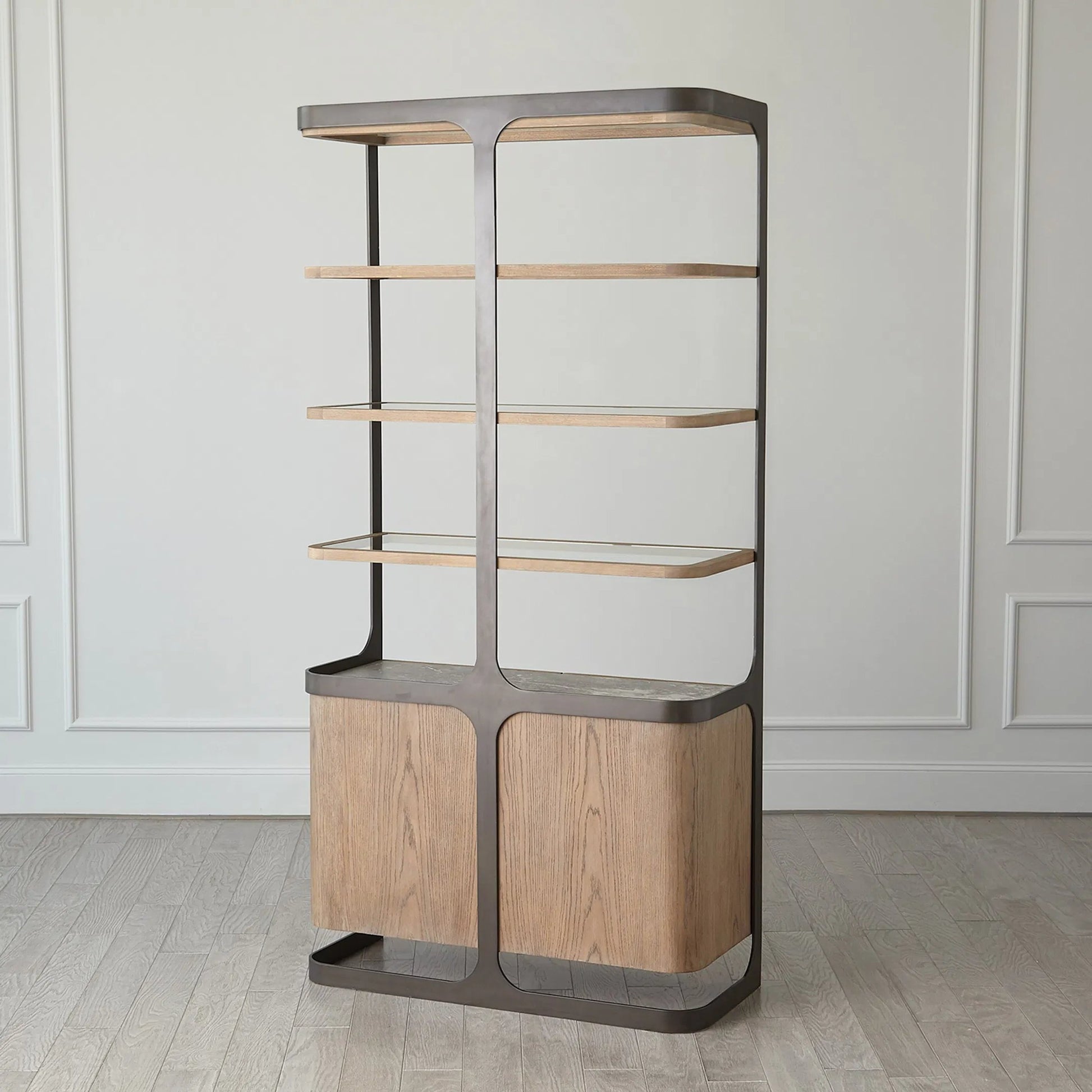 Element Etagere by Global Views in grey and marble. Made from unique in a modern style.