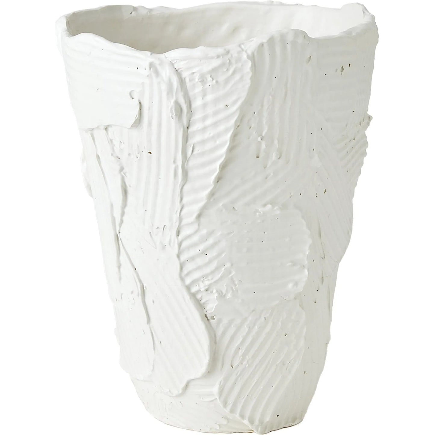 011 SI-2323282 | Primary Silo | Chip Short Vase by Global Views in matte white. Made from unique in a rustic style.