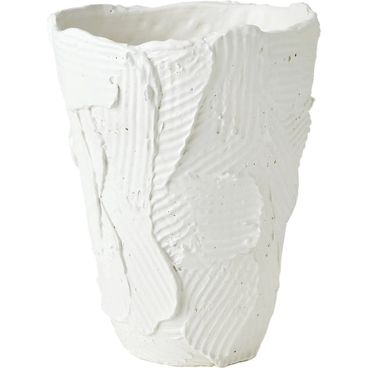 Chip Short Vase by Global Views in matte white. Made from unique in a unique style.