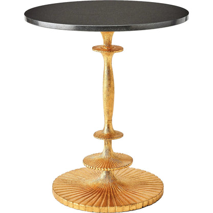 Fluted Side Table by Global Views in gold. Made from unique in a modern style.