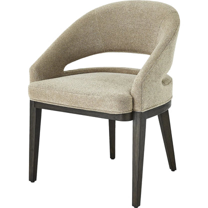 Alcott Dining Chair by Global Views. Made from beech wood, semi-aniline grey leather in a transitional style.