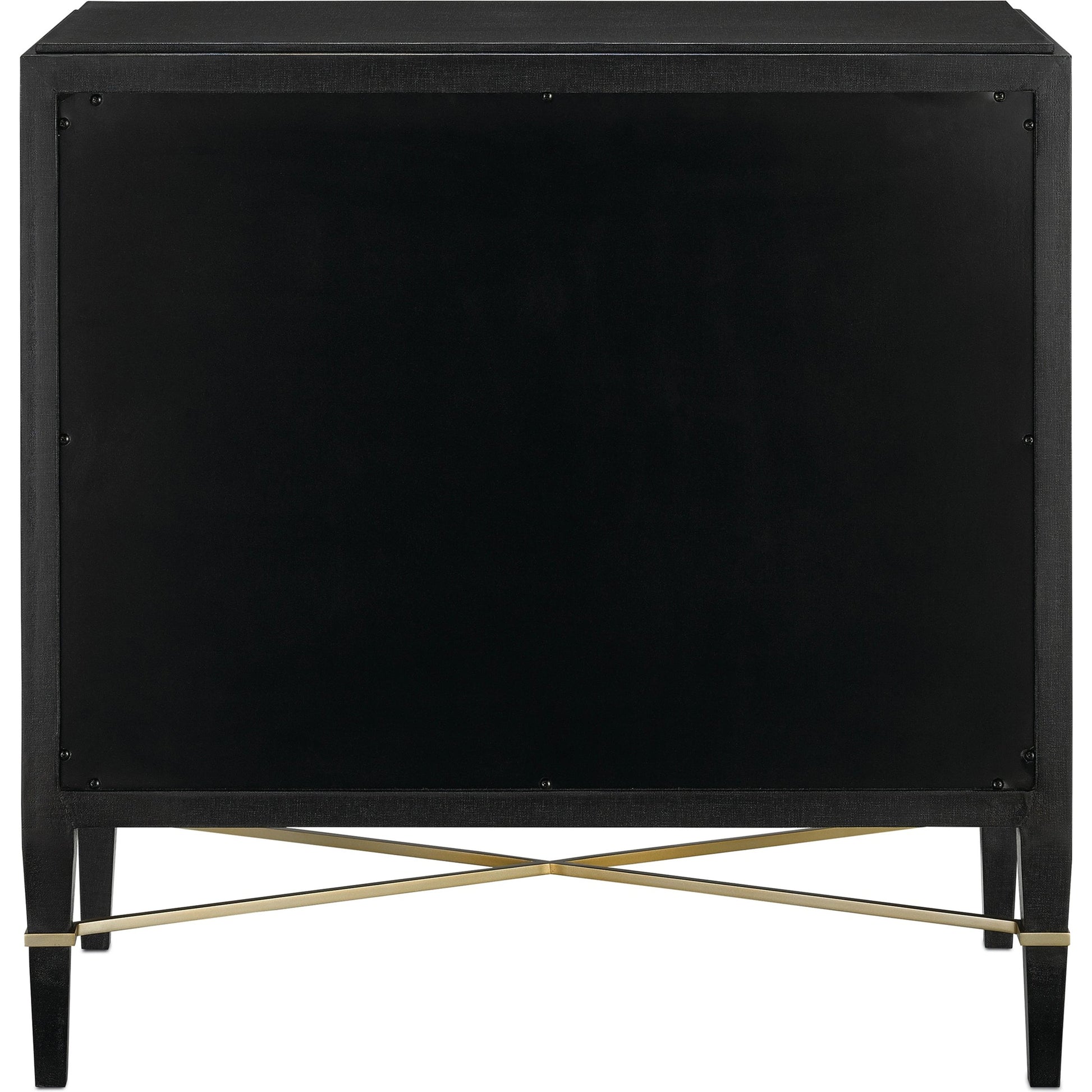 Verona Chest by Currey and Company in black, champagne. Made from solid wood, engineered hardwood in a modern style.