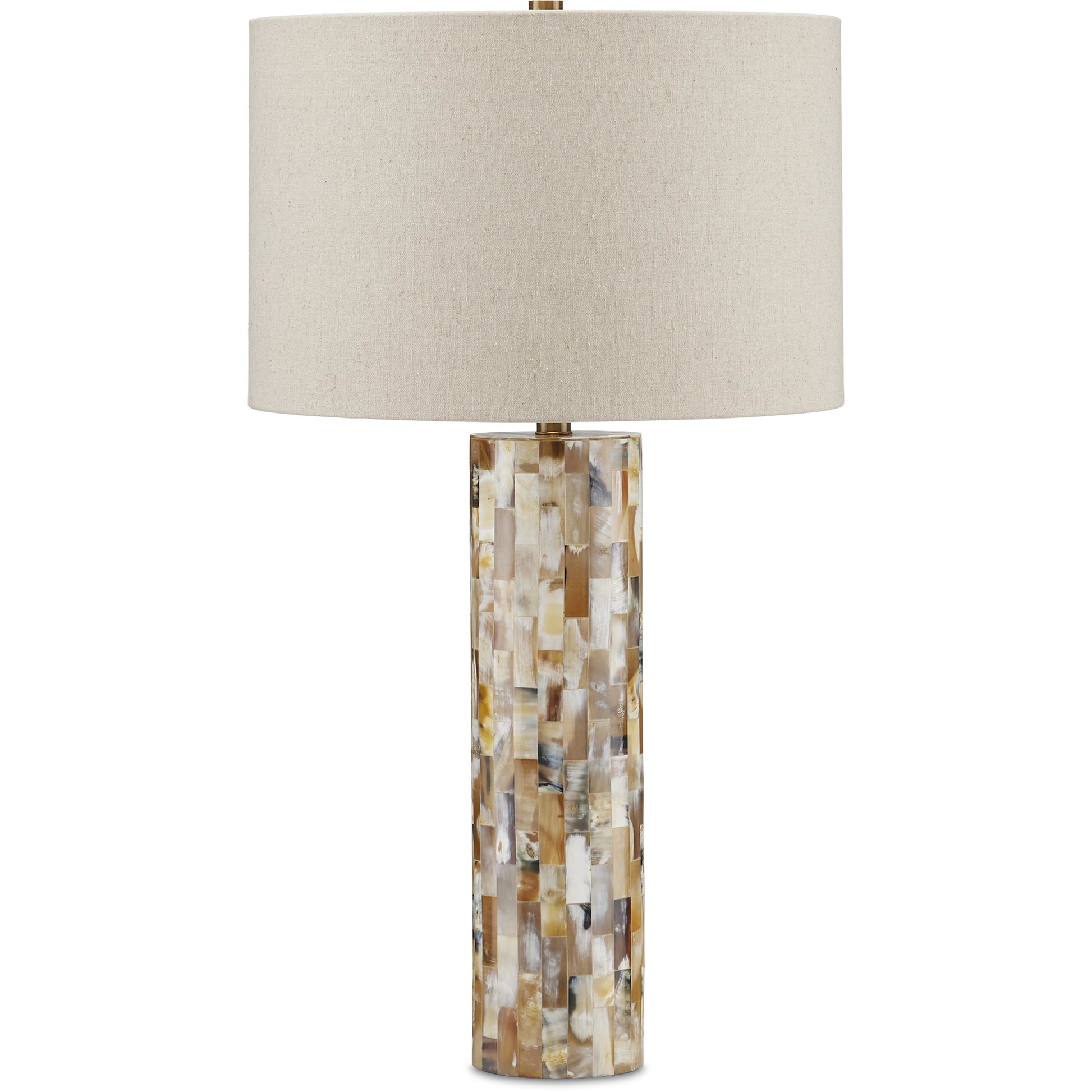 Colevile Table Lamp by Currey and Company. Made from horn, brass, engineered wood in a modern style.