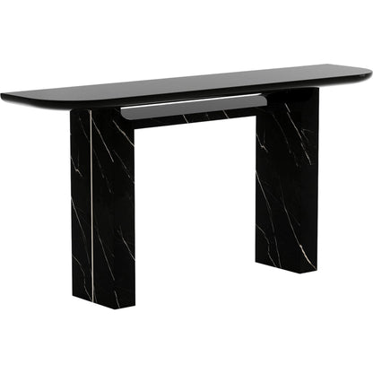 Overlap Console by Caracole. Made from stone in a modern style.