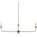 Nottaway Linear Chandelier by Currey and Company. Made from wrought iron in a traditional style.