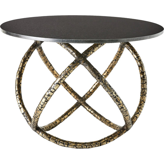 Astro Table by Global Views in black and brass. Made from unique in a modern style.