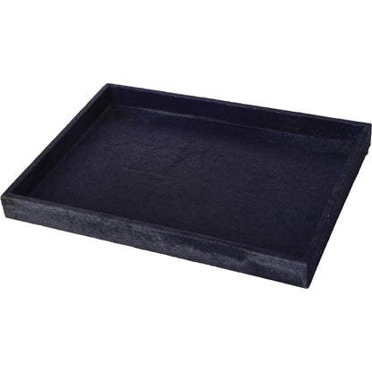 Blue Hair-on-Hide Tray by Global Views in natural. Made from hair on hide leather, mdf in a modern style.