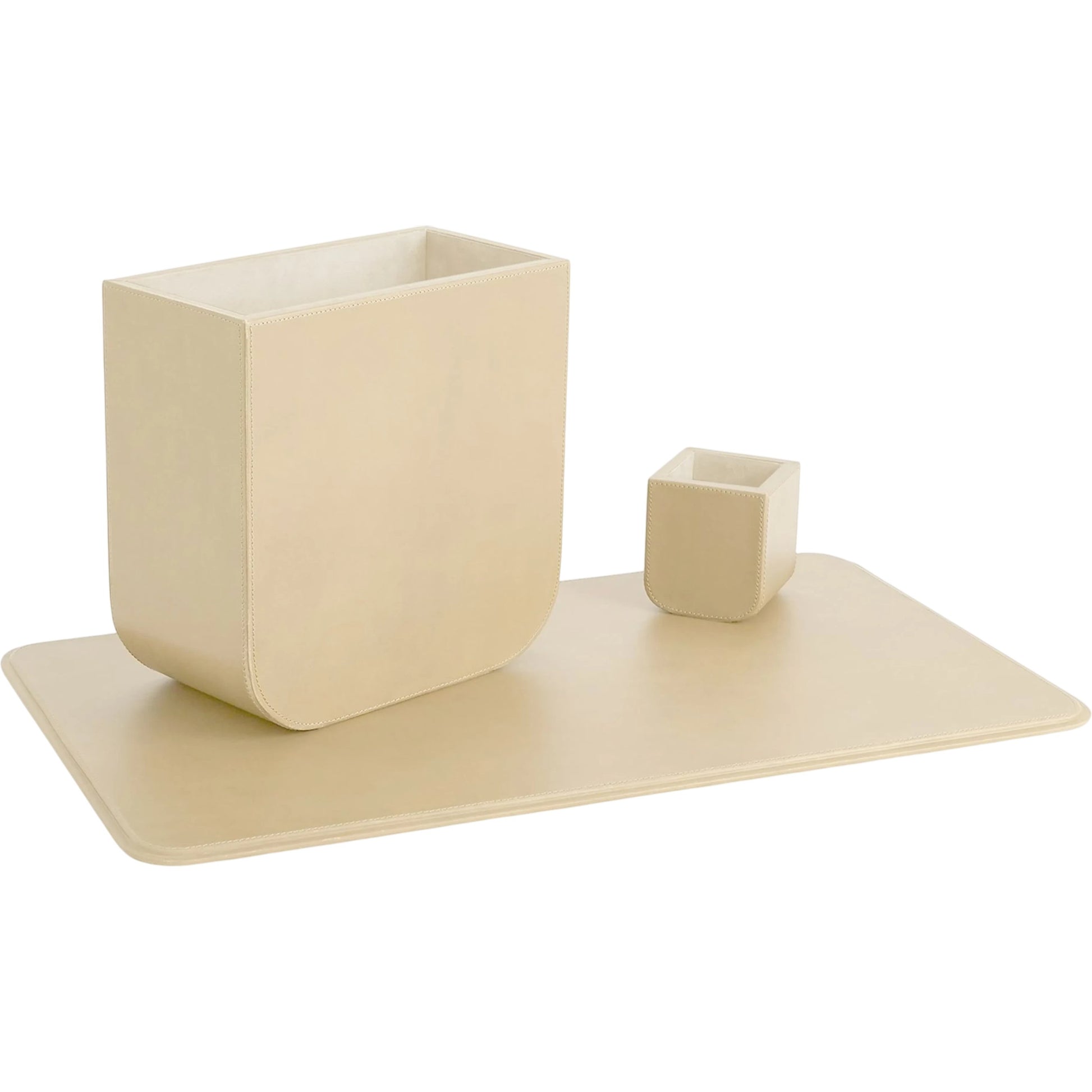 Radius Edge Leather Pencil Cup by Global Views. Made from unique in a transitional style.