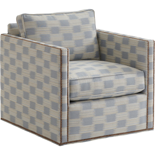 Hinsdale Swivel Chair by Tommy Bahama Home in gray. Made from unique in a transitional style.