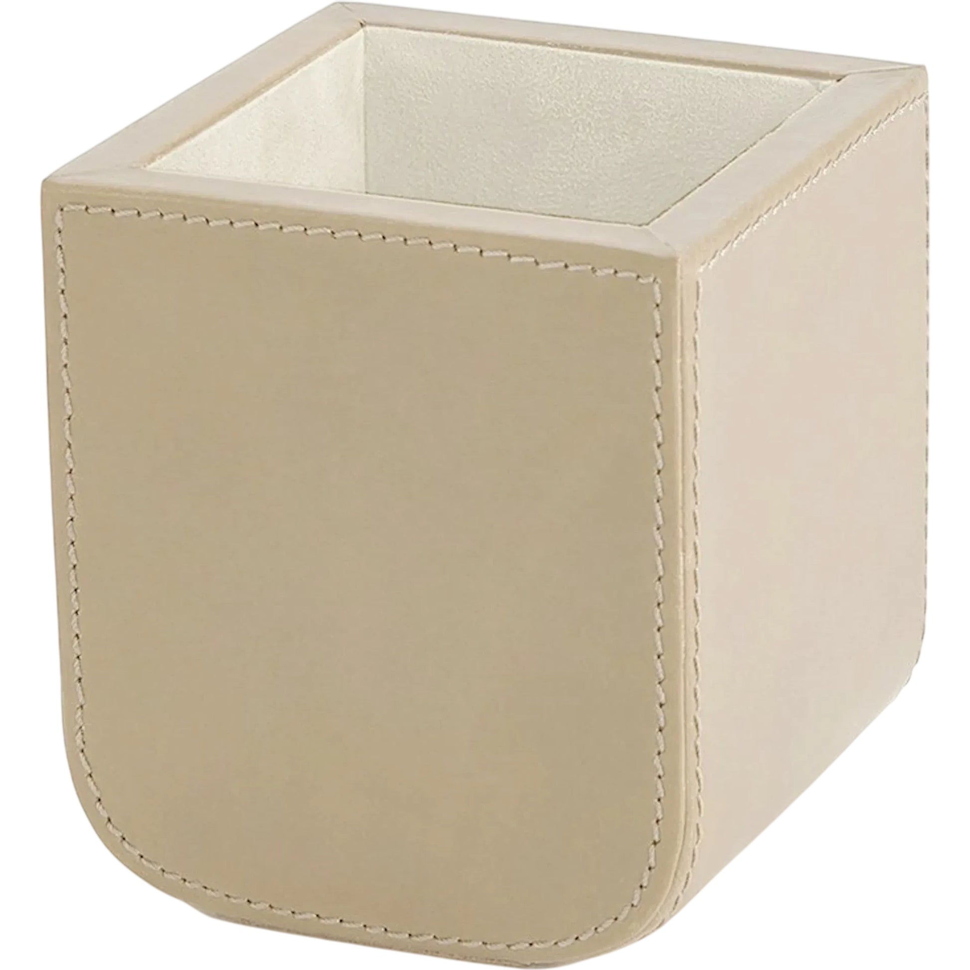 Radius Edge Leather Pencil Cup by Global Views. Made from unique in a transitional style.