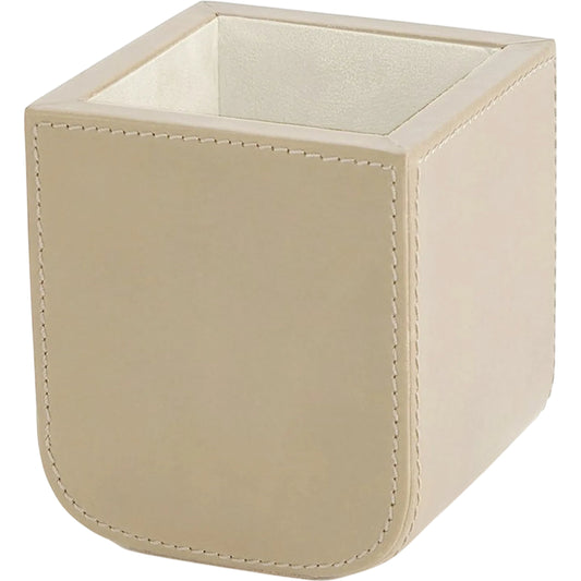 Radius Edge Leather Pencil Cup by Global Views. Made from unique in a transitional style.