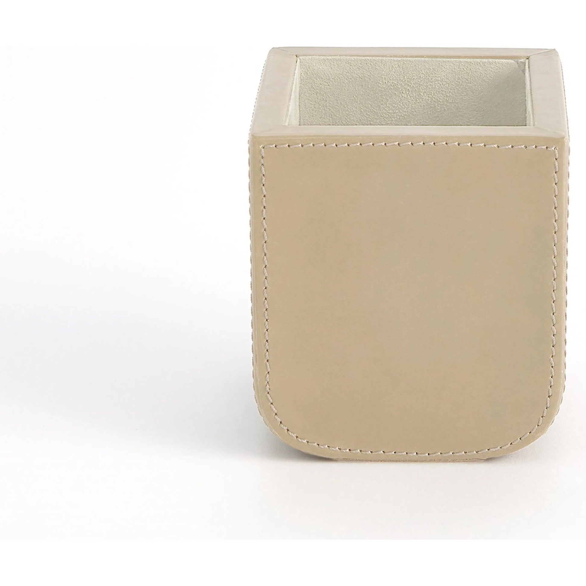 Radius Edge Leather Pencil Cup by Global Views. Made from unique in a transitional style.