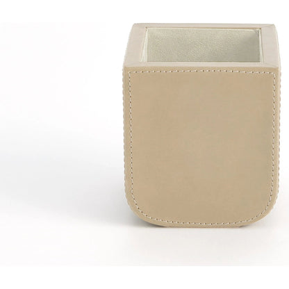 Radius Edge Leather Pencil Cup by Global Views. Made from unique in a transitional style.
