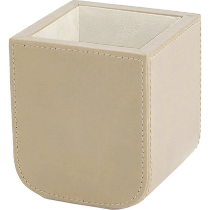 Radius Edge Leather Pencil Cup by Global Views. Made from unique in a transitional style.