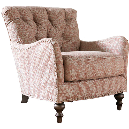 Wescott Chair by Lexington in salmon. Made from unique in a traditional style.