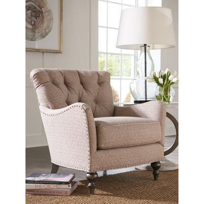 Wescott Chair by Lexington in salmon. Made from unique in a traditional style.