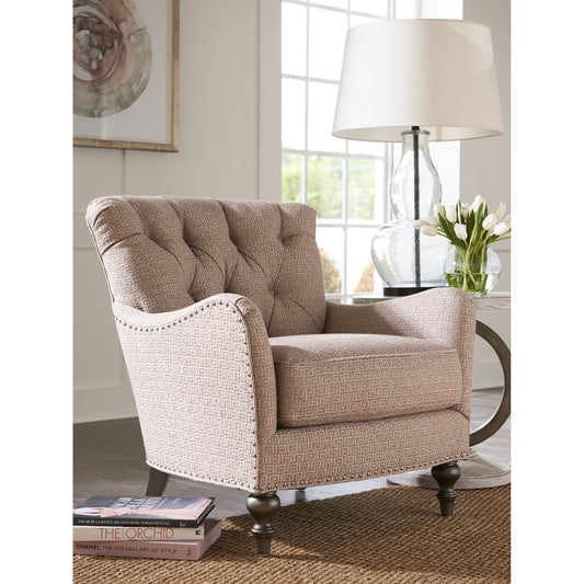 Wescott Chair by Lexington in salmon. Made from unique in a traditional style.