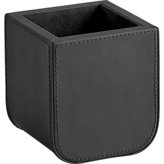 Radius Edge Leather Pencil Cup by Global Views. Made from unique in a transitional style.