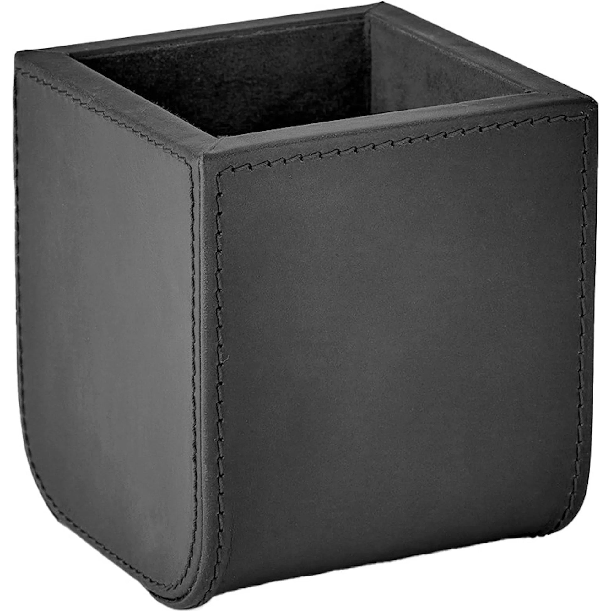 Radius Edge Leather Pencil Cup by Global Views. Made from unique in a transitional style.