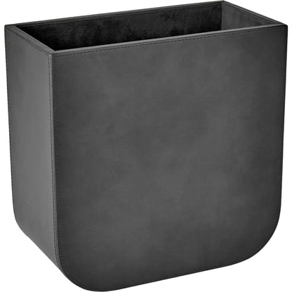 Radius Edge Leather Wastebasket by Global Views. Made from unique in a transitional style.