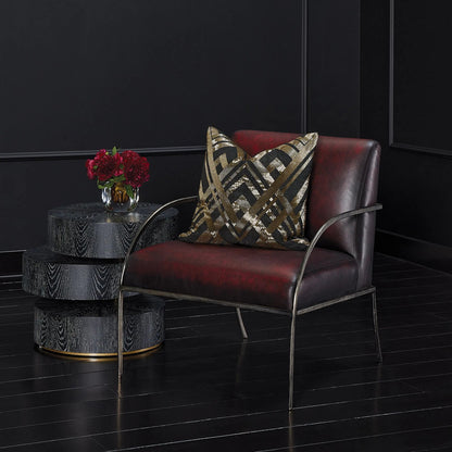 Square Vase by Global Views in amber. Made from artglass in a eclectic & global style.