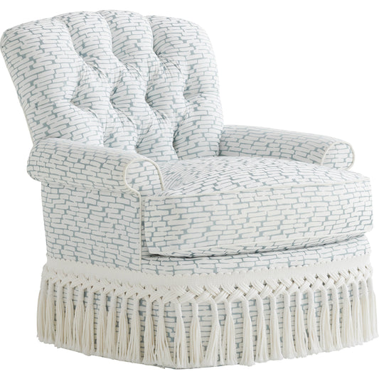 Kempton Swivel Chair by Lexington in ivory. Made from unique in a cottage & farmhouse style.