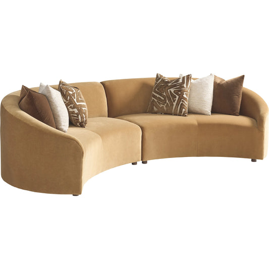 Alston Sectional by Lexington in beige, tan. Made from hickory, fabric in a unique style.