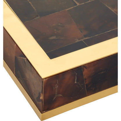 Casey Brown Tray Set by Currey and Company in natural, brass. Made from pen shell, stainless steel, wood in a eclectic & global style.