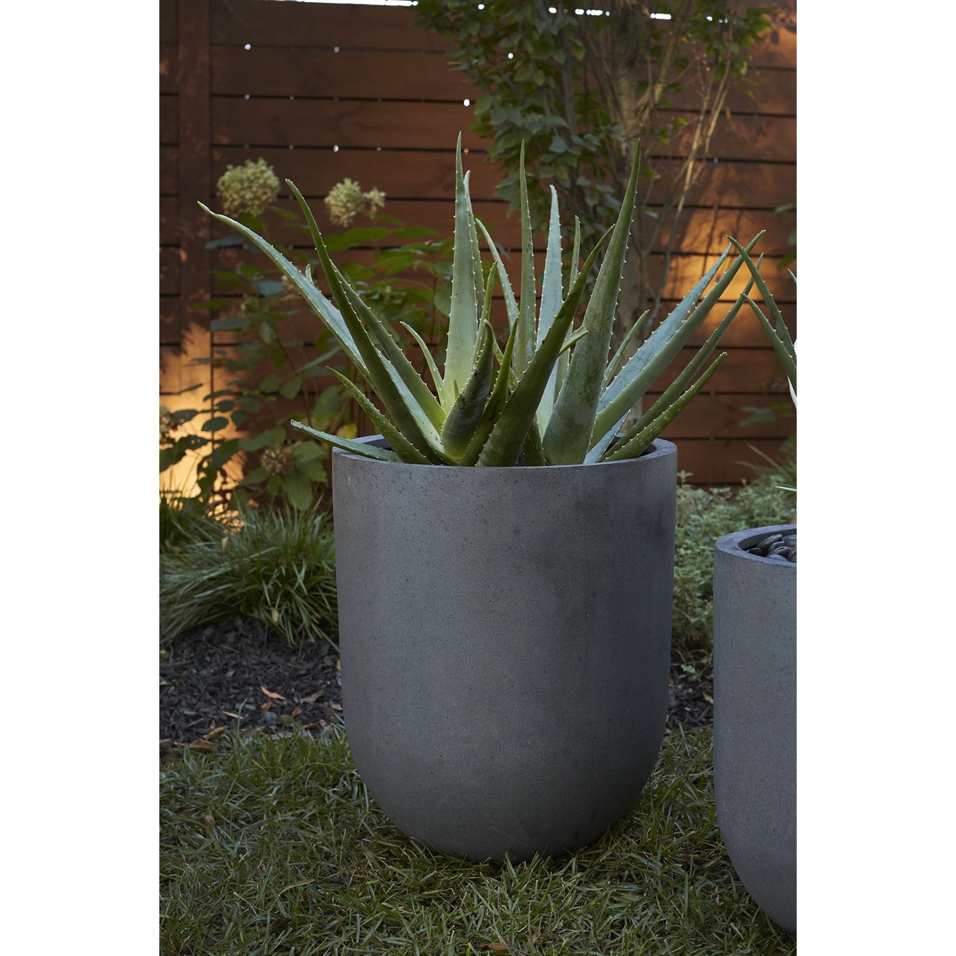 Leith Planter by Accent Decor in grey. Made from fiber composite in a modern style.