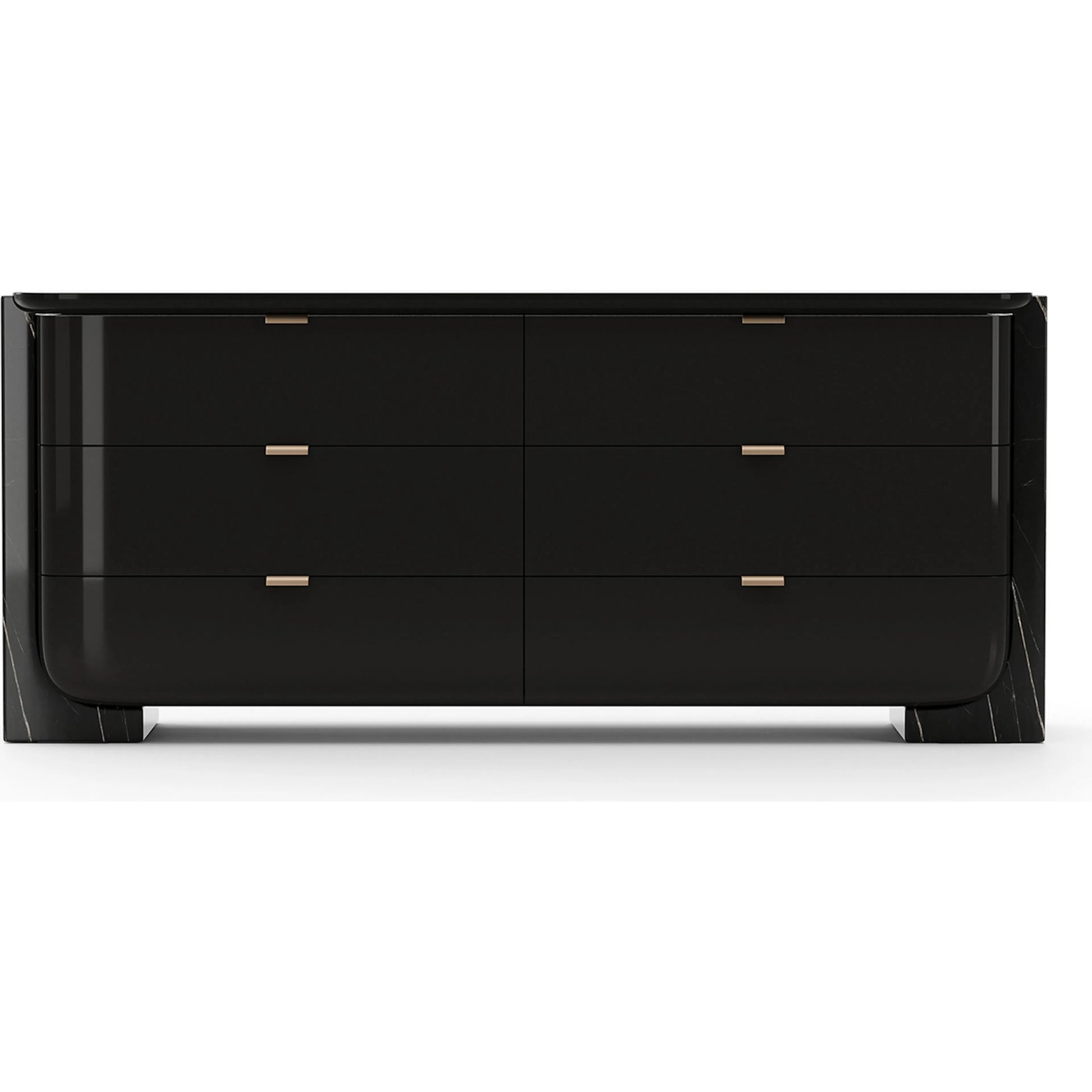 Overlap Dresser by Caracole. Made from stone in a transitional style.