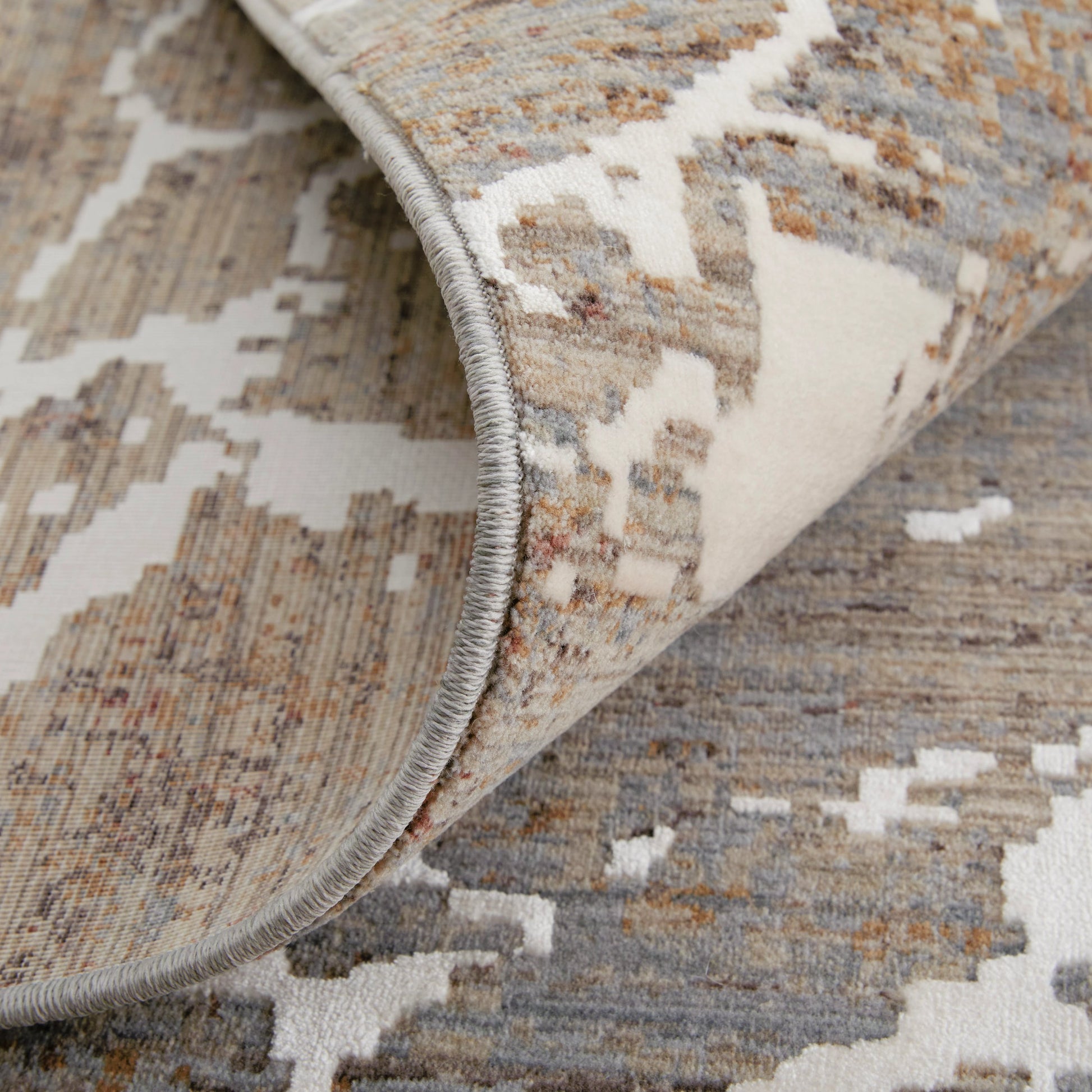Pryor Rug - 39NHF by Feizy in taupe, brown, white. Made from polyester, viscose in a unique style.