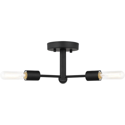 Axis Three Light Semi-Flush Mount by Visual Comfort & Co.. Made from steel in a unique style.