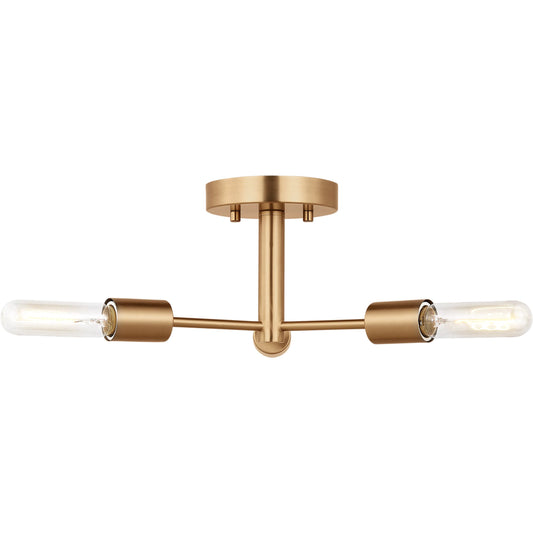 Axis Three Light Semi-Flush Mount by Visual Comfort & Co.. Made from steel in a unique style.