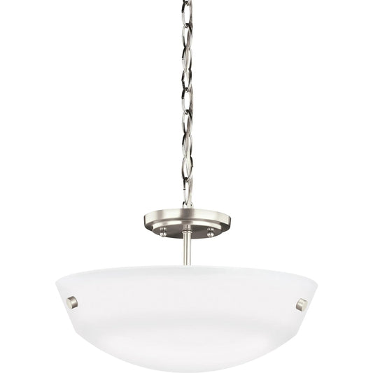 Kerrville Two Light Semi-Flush Convertible Pendant by Visual Comfort & Co.. Made from steel, glass in a unique style.