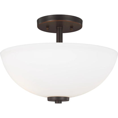 Oslo Two Light Semi-Flush Convertible Pendant by Visual Comfort & Co.. Made from steel in a unique style.
