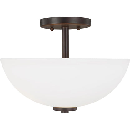 Oslo Two Light Semi-Flush Convertible Pendant by Visual Comfort & Co.. Made from steel in a unique style.