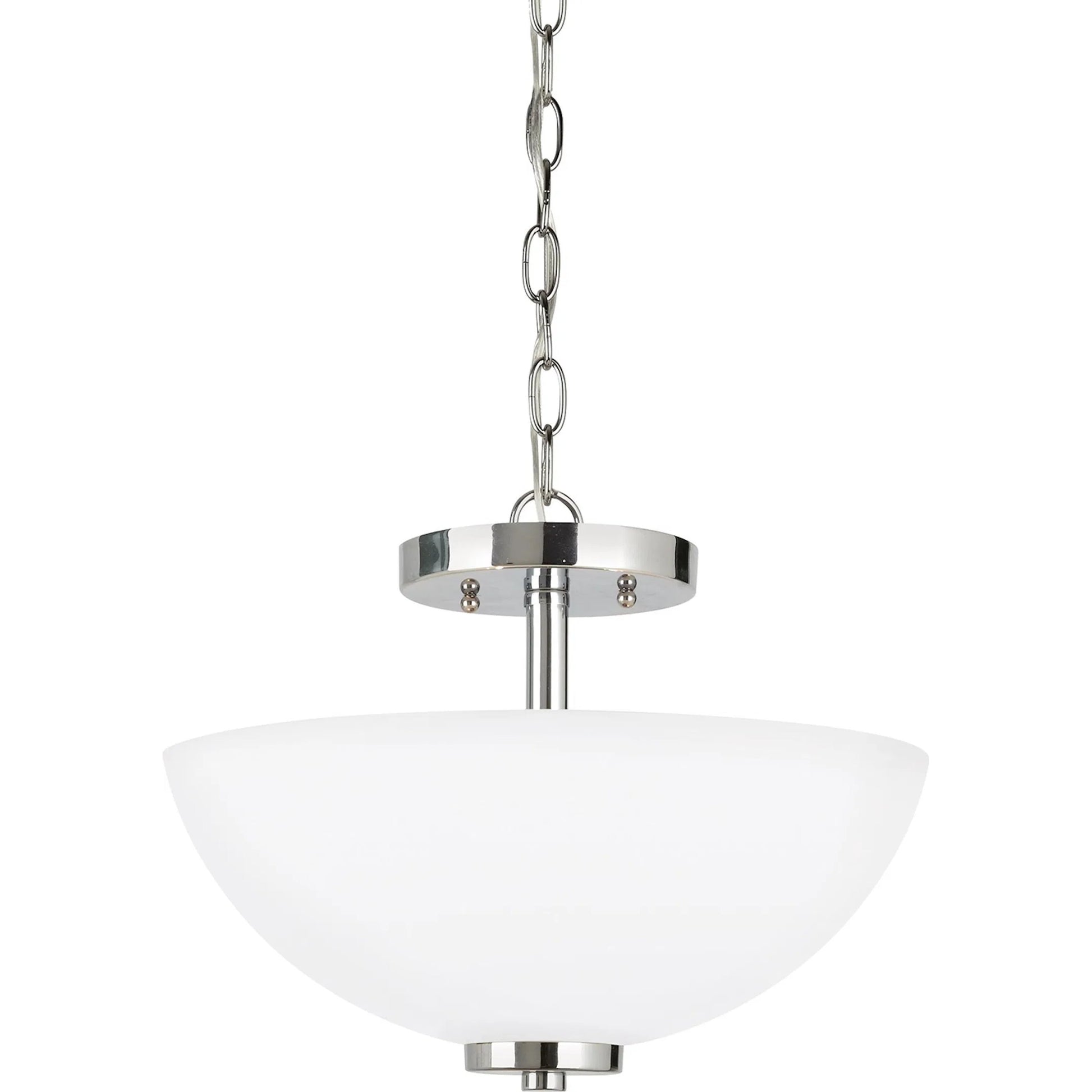 Oslo Two Light Semi-Flush Convertible Pendant by Visual Comfort & Co.. Made from steel in a unique style.