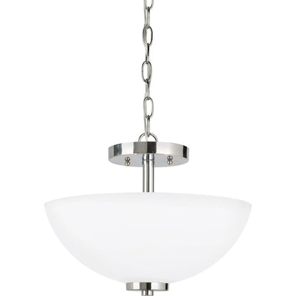 Oslo Two Light Semi-Flush Convertible Pendant by Visual Comfort & Co.. Made from steel in a unique style.