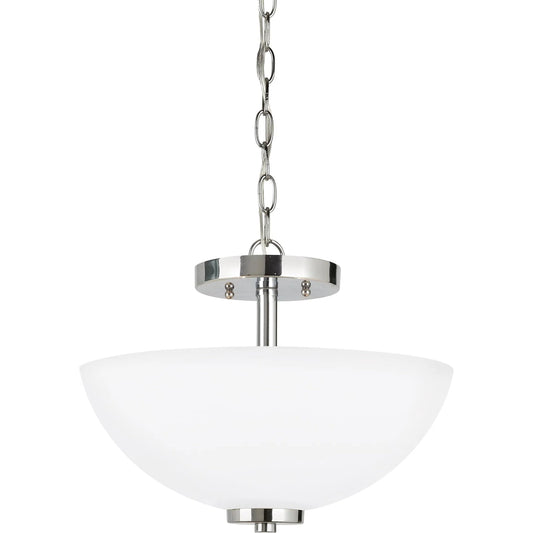 Oslo Two Light Semi-Flush Convertible Pendant by Visual Comfort & Co.. Made from steel in a unique style.