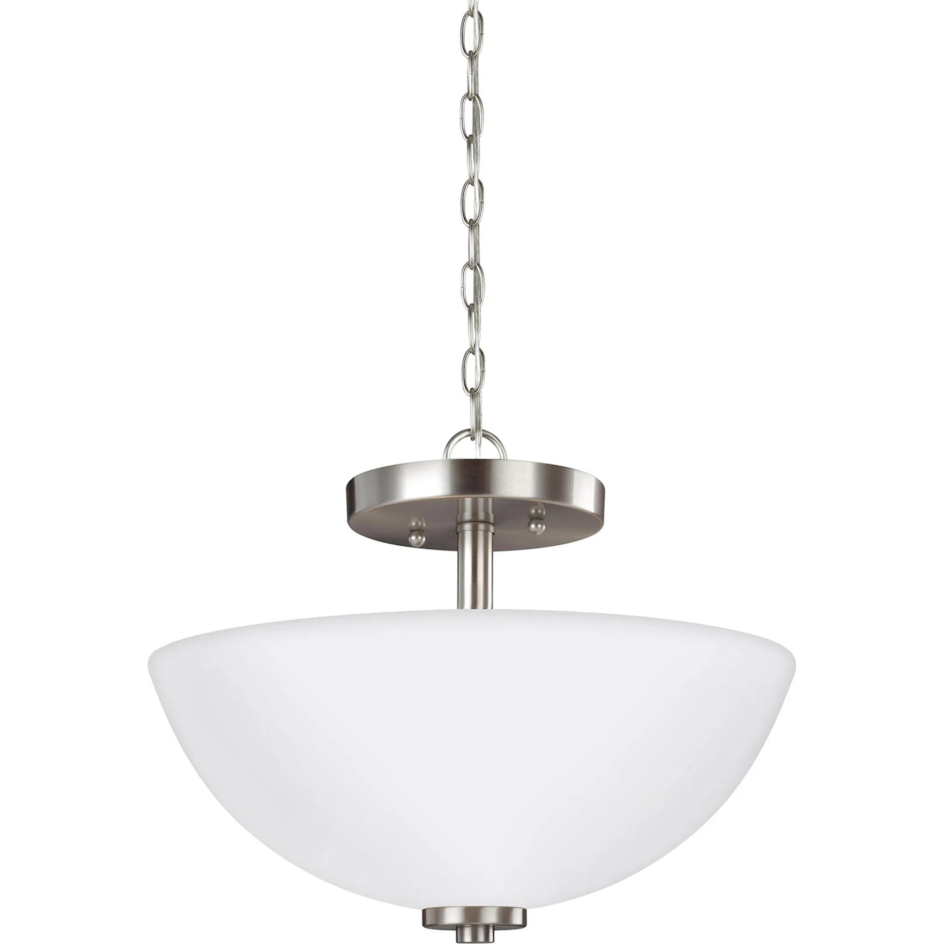 Oslo Two Light Semi-Flush Convertible Pendant by Visual Comfort & Co.. Made from steel in a unique style.