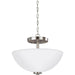 Oslo Two Light Semi-Flush Convertible Pendant by Visual Comfort & Co.. Made from steel in a unique style.