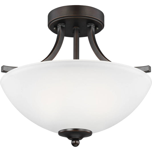 Geary Small Two Light Semi-Flush Convertible Pendant by Visual Comfort & Co.. Made from steel in a unique style.