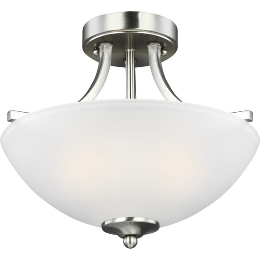 Geary Small Two Light Semi-Flush Convertible Pendant by Visual Comfort & Co.. Made from steel in a unique style.