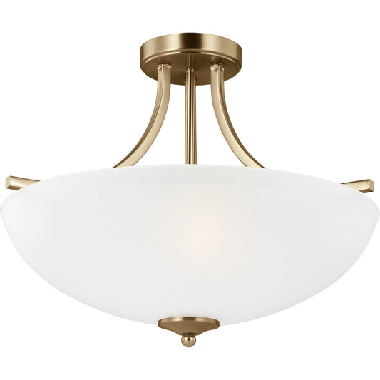 Geary Medium Three Light Semi-Flush Convertible Pendant by Visual Comfort & Co.. Made from steel in a unique style.