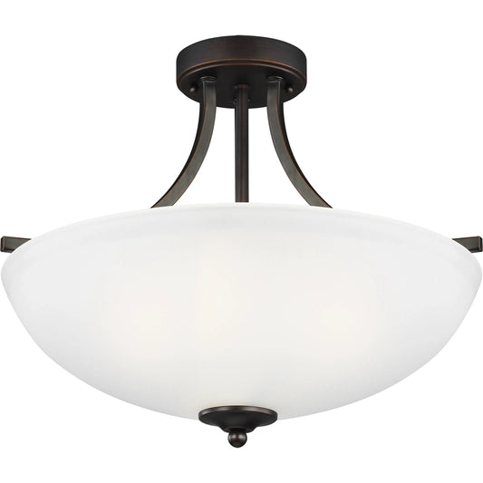Geary Medium Three Light Semi-Flush Convertible Pendant by Visual Comfort & Co.. Made from steel in a unique style.