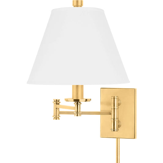 Claremont Wall Sconce by Hudson Valley. Made from brass in a traditional style.