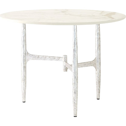 Radius Round Table by Global Views in white and marble. Made from unique in a modern style.